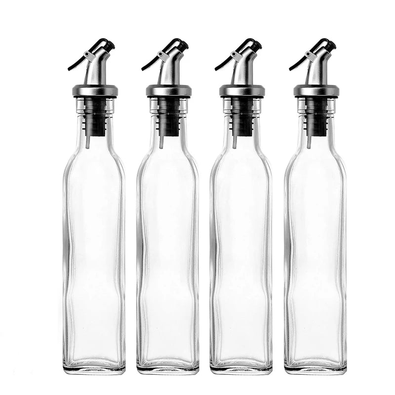 Wholesale 250ml 500ml clear Kitchen Cooking Leakproof Vinegar Oil Dispenser Glass Bottle