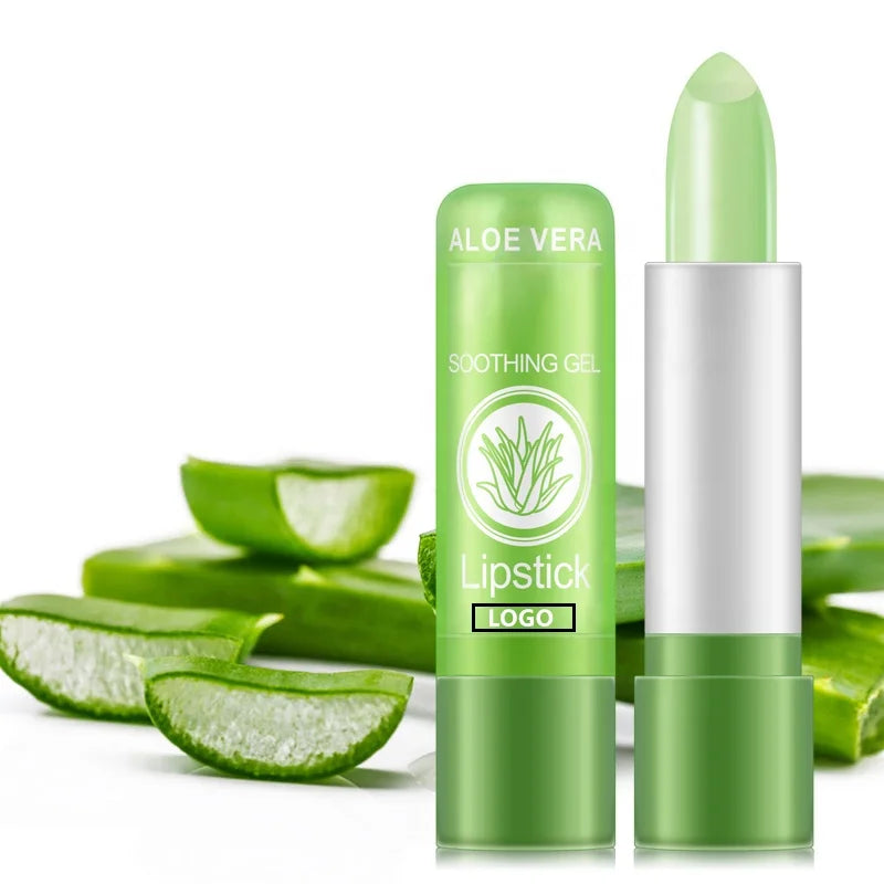 Moisturizing Waterproof Aloe Vera Extract Temperature Color Changing Lip Gloss Jelly Edible Lipstick Stick Lipstick Set 3g 30g