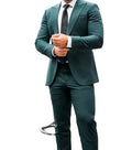 2025 New Handsome Dark Green Groomsmen Men Suits Groom Wear Wedding Veste Homme Slim Fit Groom Tuxedos for Man(Jacket+Pants)
