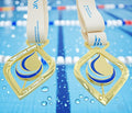 Russia Custom Swimming Spinner Medal Kids Donuts Swim Swivel Rotating Medals Sport for Swimming Competitions & Events