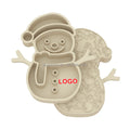 New Design Christmas Pet Products Cute Snowman Shape Dog Slow Feeding Feeder Food Grade Silicone Pet Bowl