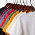 US Size Heavyweight Crew Neck Cotton Tshirt Tee Custom Silk Screen Printing Oversized Fit Graphic Print Men's T Shirt