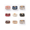 Fashion Natural Gravel Leather Bracelet Magnetic Buckle Heart Bracelet Multi-layer Leather Bracelet