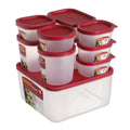 OWNSWING 10pcs Plastic Food Storage Container Reusable Freezer Food Lunch Box BPA-Free Container Set With Lid