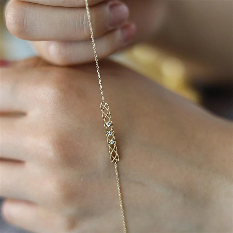 2025 Jewelry Wholesale Sterling Silver Women Hollow Luxury Bracelet