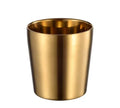 Wholesale Custom Reusable 450 ml Gold Double Wall 304 Stainless Steel Insulated Tumbler Water Drinking Mug Reusable Coffee Cups