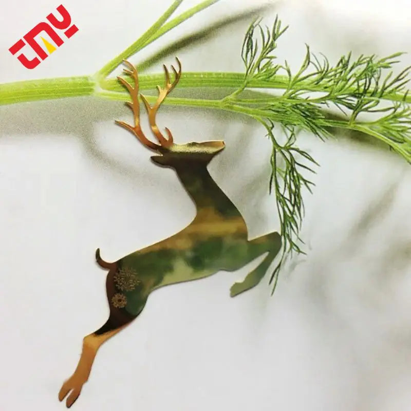 2022 Luxury Laser Cut Craft Xmas Metal Deer Ornaments DecorCustom Christmas Tree Accessary Decoration Supplies