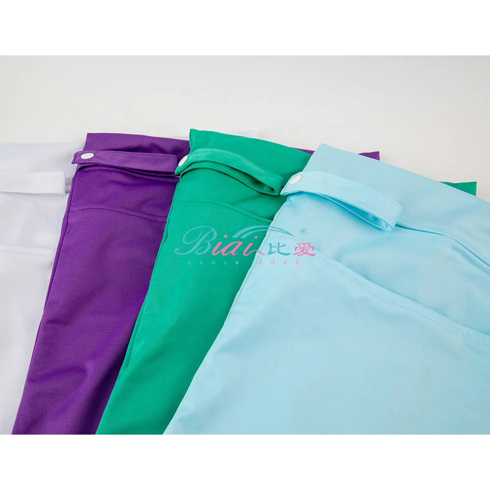 Waterproof Polyester Double Zipper Diaper Bag Wholesale Wet Dry Nappy Bag