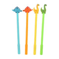 Customized logo Creative Cartoon Cute Plastic Dinosaur Gel Pen for Kids