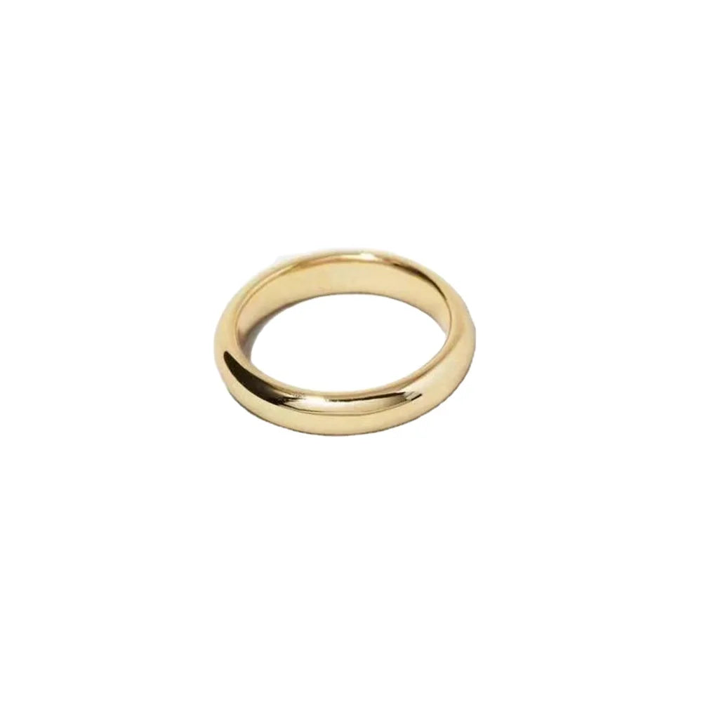 Stainless Steel Jewelry Smooth Wedding Ring Women's Fashion Ring Accessories