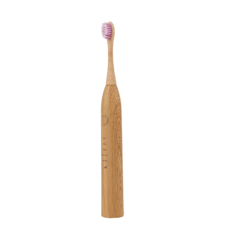 High Quality Biodegradable Ultrasonic Bambu Electric Toothbrush 100% Natural Wooden Bamboo Electric Toothbrush