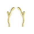 CZCITY High Fashion New Leaf Earring 2026 925 Sterling Silver 14K Gold Plated Women Simple Jewelry Geometric