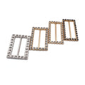Elegant Rhinestone Chair Sash Buckle for Wedding Banquet Party Rectangle Rhinestone Slider