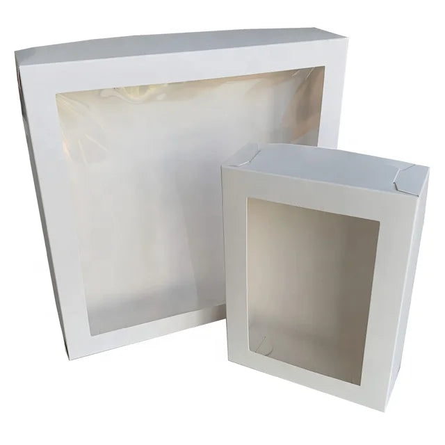 Factory Wholesale Base and Lid Mini Cake Box with Transparent Window Bakery Cookie Cake Box