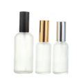Factory Sale Gold Silver Black Pump Spray Top 30ml 50ml 100ml Empty Frosted Matte Cosmetic Glass Essential Oil Bottle