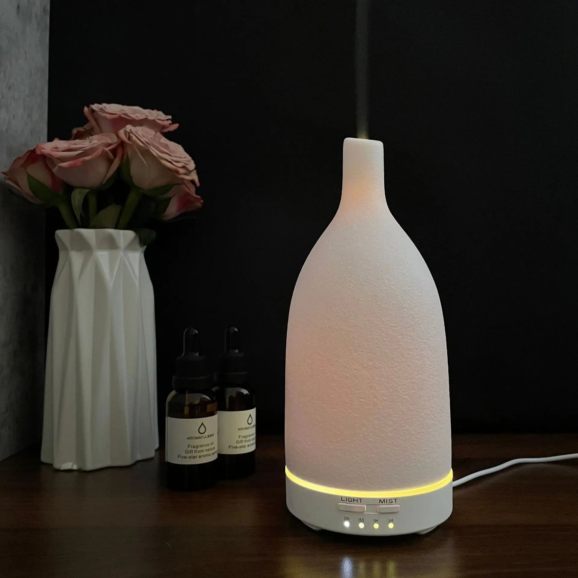 160ml Electric Aroma Diffuser 8 Color Ceramic Design Home Scent Stone Essential Oil Fragrance for Household Use 1 Year Warranty
