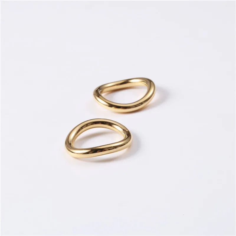 High End 18K Gold Plated  Pave Stainless Steel Rings Trendy Jewelry