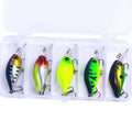 5pcs/box Crankbaits Set for Bass Hard Baits  Lures Crank Bait Kit Fishing Tackle Lure Combo