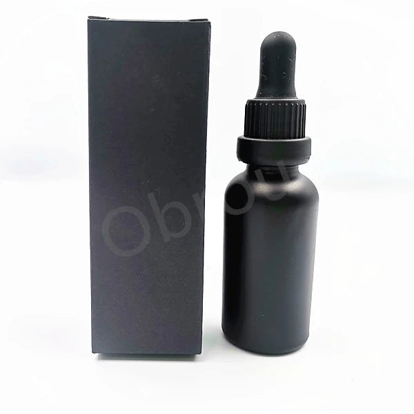 Wholesale 30ml Frosted Matte Black Glass Dropper Bottle 10ml 30ml Essential Oil Beard Oil Boxes Glass Bottles Product Category