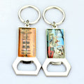 Low Price Wholesale New Custom Light Convenient Bottle Opener Keychain with Own Custom Photo