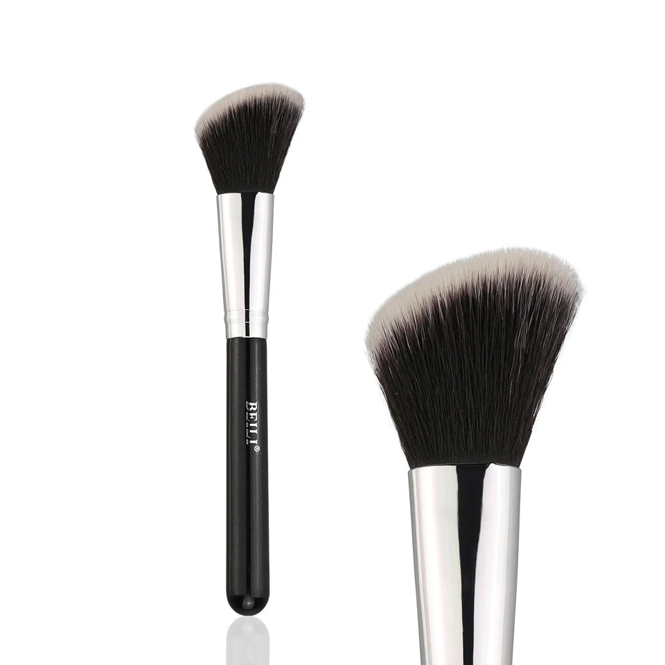 For Professional Single Contour Blush Vegan Cruelty Free Synthetic Hair Wood Handle Makeup Brushes Private Label Low MOQ