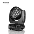 AICPOSE Ring Control Bee Eye Moving Head Stage Light 19x15w LED RGBW Wash Moving Head Light
