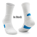 Men's Anti-Slip Grip Jacquard Running Socks Breathable Cotton Cuff Custom Print Logo Knitted Crew Brand Sports Basketball Socks
