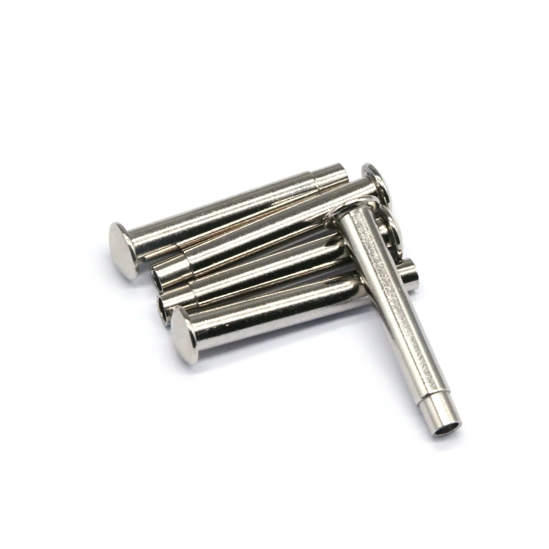 Made Carbon Steel Nickel Plated Round Head Step Semi Tubular Rivets Low MOQ Iron Door Fasteners 100000 Pcs  Delivery Time 7 Days