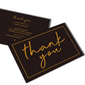 Luxury Black Custom Thank You Cards Eco Thank You Wishing Cards Personalized Thank You Loyalty Card with Gold Foil