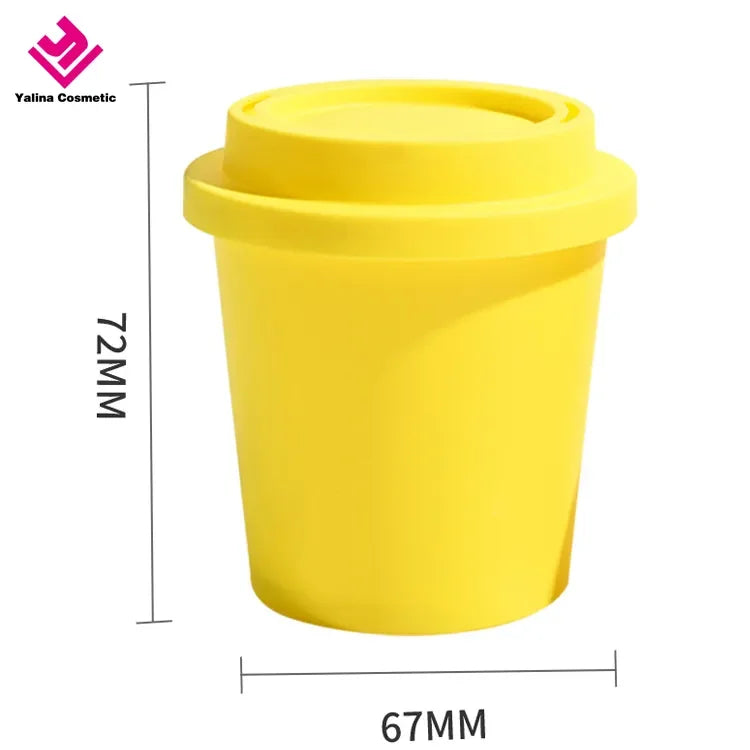 Private Label Custom logo Cosmetic Latex Free Powder Puff Makeup Sponge Coffee Cup
