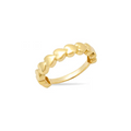 LOZRUNVE 925 Silver Jewelry Custom Lovely Gold Heart Eternity Ring for Mother Day's Gift