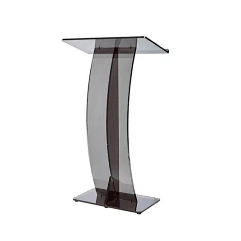 Clear Acrylic Podium and Sign Holder Floor-Standing Lectern Stand for Church Hotel or Park-Acrylic Furniture Pulpit Design