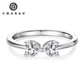 Fine Jewelry Simple Butterflies Heart Shape S925 Sterling Silver Diamond VVs1 Moissanite Ring Band for Ladies Women Gift