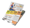 KEYEE-W Custom Folded Leaflet Flyer Advertising Catalogue Glossy Paper Trifold Accordion Fold Brochure Printing