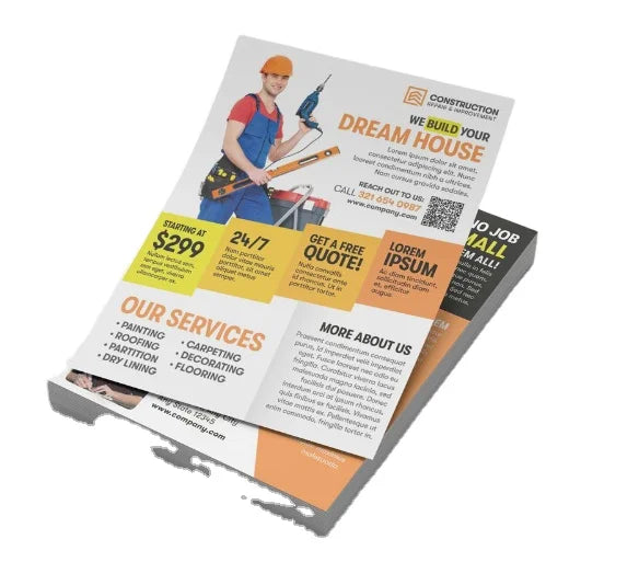 KEYEE-W Custom Folded Leaflet Flyer Advertising Catalogue Glossy Paper Trifold Accordion Fold Brochure Printing