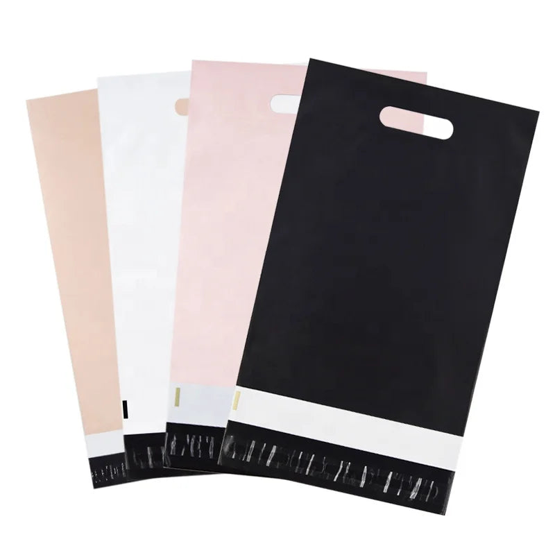 RTS Wholesale Black Thank You Handle Plastic Mailer Bag for Shipping Clothing