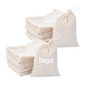 Cheap Eco Friendly Tea Sacs Jewelry Candles Storage Multi-Purpose Muslin Beige Drawstring Bags Logo Print