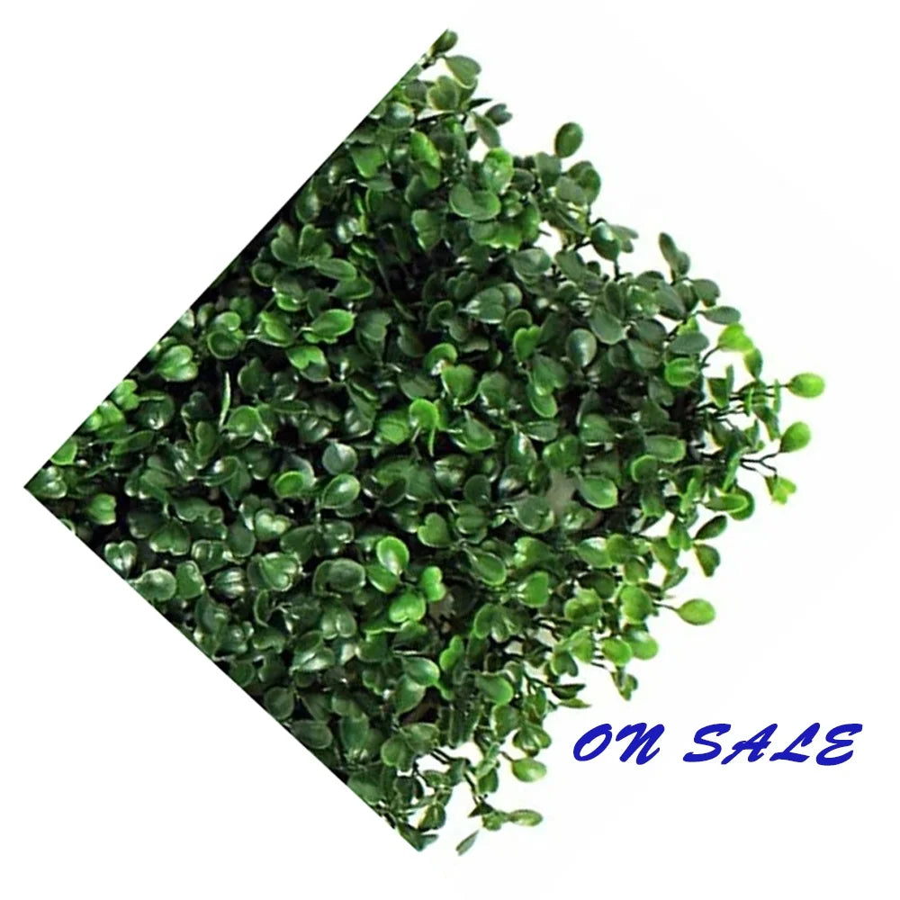 ON SALE 16*24inch UV Resistant Artificial Ivy Polyethylene Fence Panel Decorative Plant Green Grass Wall