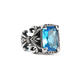 Viking Souvenir Stainless Steel Gemstone Ring Men's Viking Ring Norse Myth Ring VIking Jewelry