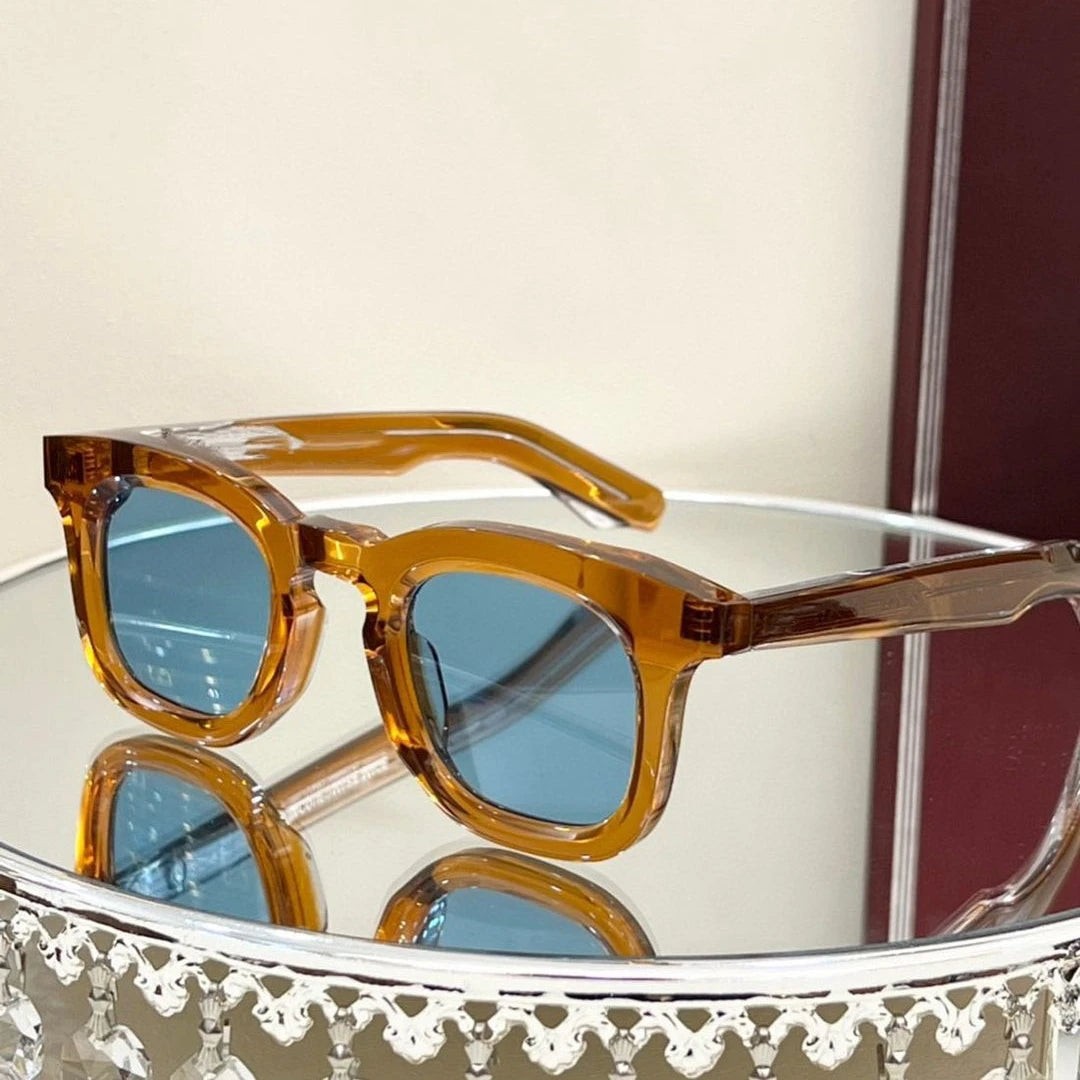 Customize Vintage Retro Oval Thick Frames Acetate Sunglasses Men High Quality TAC Lens Polarized Women Custom Sun Glasses Logo