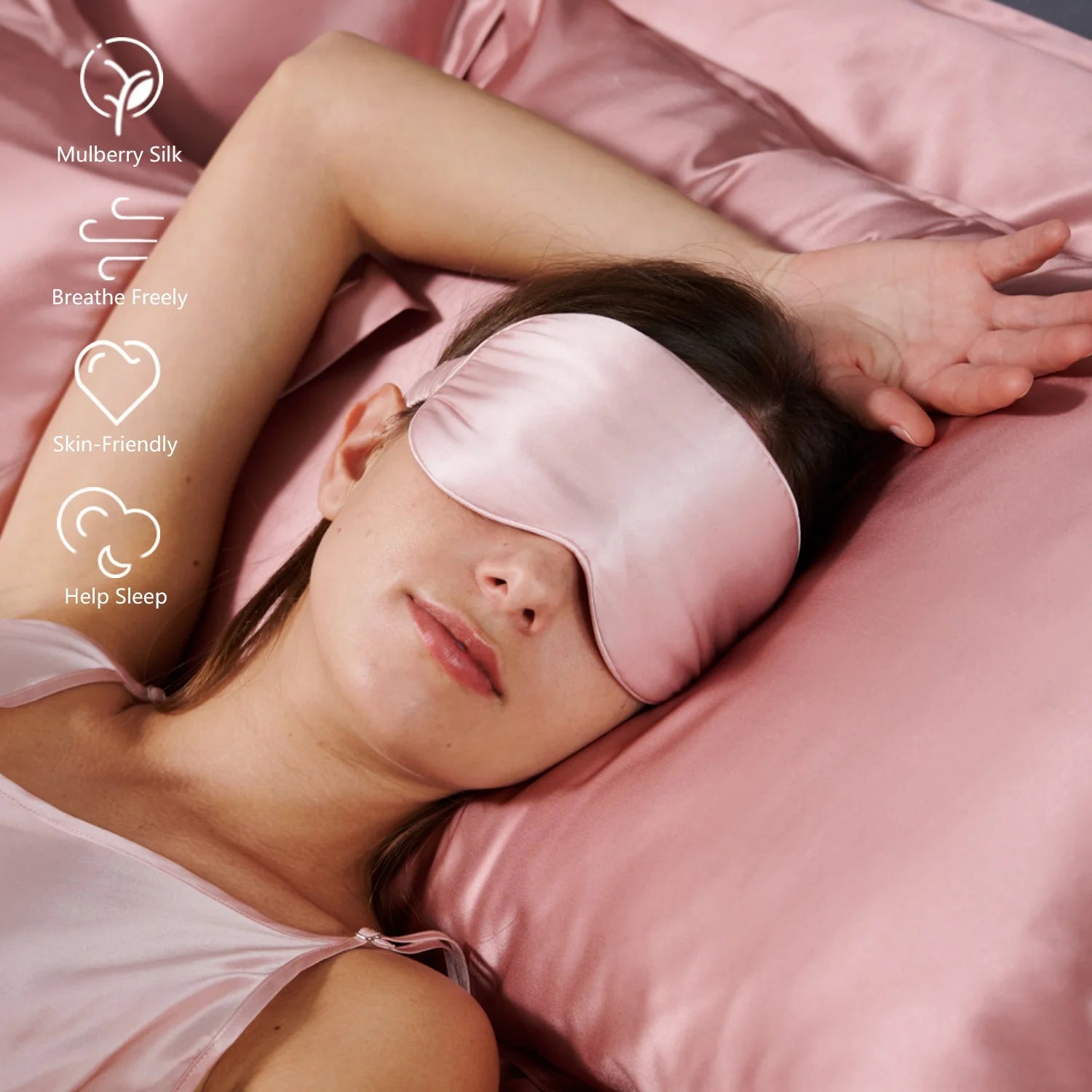 OekoTex Organic Silk Eye Mask with Gift Box 100% Mulberry Custom 16/19/22/25 mm
