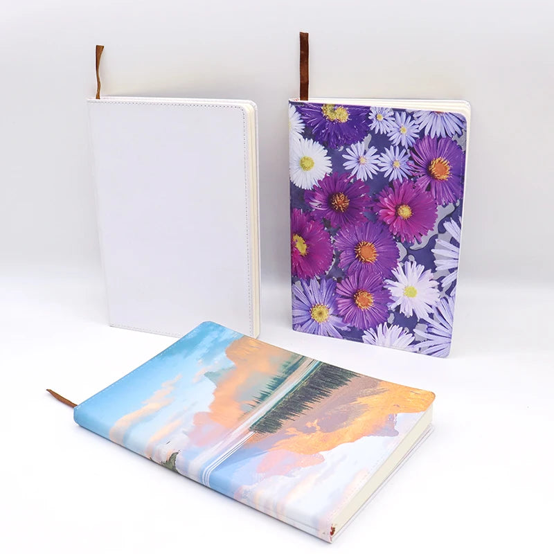 Wholesale Custom Logo PU Leather A4 A5 A6 Sublimation Blank Journal Notebook Cover for Heat Transfer Printing