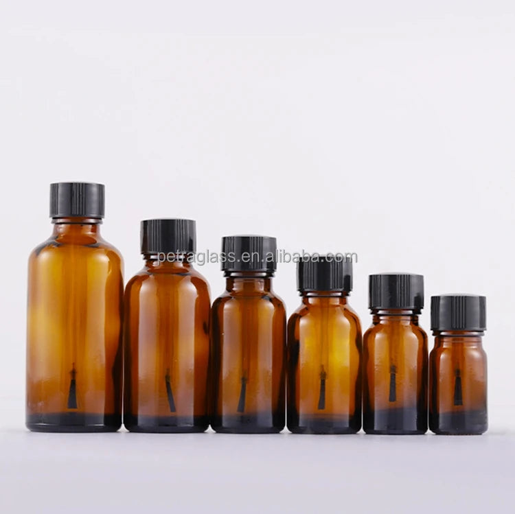 5ml 10ml 15ml 20ml 30ml 50ml 100ml Amber Clear Empty Essential Oil Nail Polish Glass Bottle With Brush and Cap