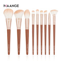 For MAANGE 9pcs Vegan Nylon Hair Women's Makeup Brush Set with Concealer & Shaving Brush Private Label Beauty Tools Sets