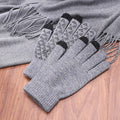 Wholesale Black Warm Touch Screen Anti-slip Acrylic Knitted Men Riding Gloves in Winter