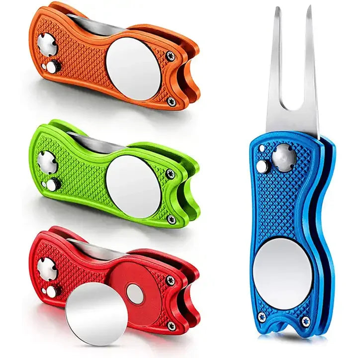 Golf Divot Tool Stainless Engraved Multifunctional Bulk Custom Metal Blank Hat Clip Golf Repair Divot Tool and Ball Marker