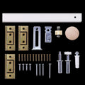 RHETECH Modern Steel Bi-Folding Door Hardware 4-piece Four-Door Bi-Fold Sliding Barn Door Kit Includes Panel Closet Screw
