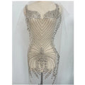 Hot Sell New Handmade Sew on Rhinestone Bodice Patches Appliques for Wedding Party