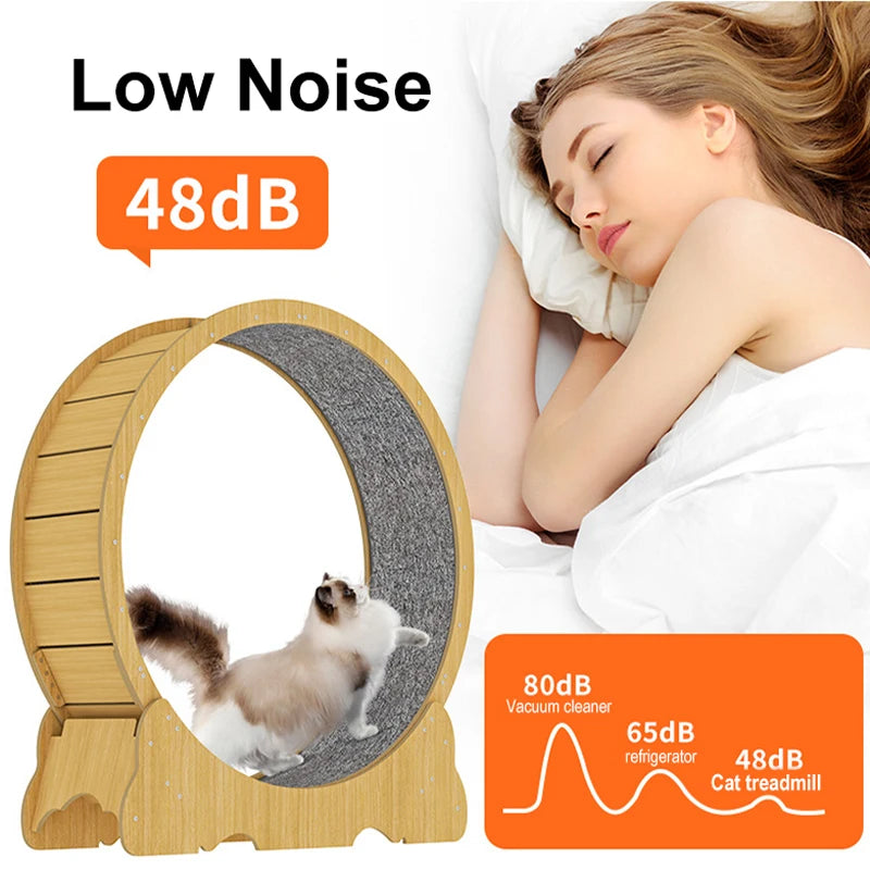 Interactive Fiber Board Wooden Exercise Mascotas Cat Exercise Running Wheel Fun Treadmill Toy Pet Cat Wheel Treadmill for Cats