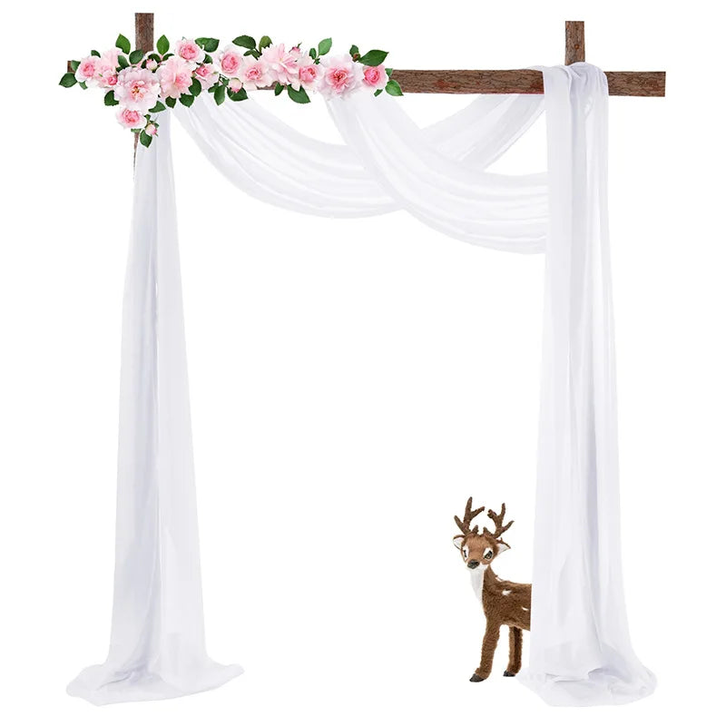 Wedding Backdrop Curtain Polyester Blackout Flame Retardant Europe Style Custom Size for Wedding Event Party